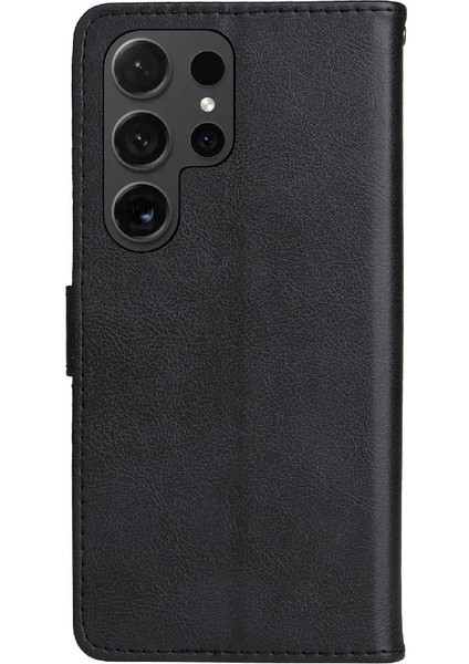 Kart Yuvası Klasik Düz Renk ile Samsung Galaxy S24 Ultra Için Flip Case (Yurt Dışından) fırsatları