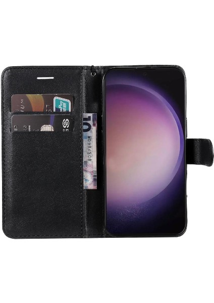 Kart Yuvası Klasik Düz Renk ile Samsung Galaxy S24 Ultra Için Flip Case (Yurt Dışından) indirimleri