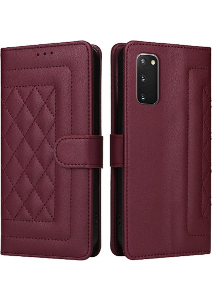 Samsung Galaxy S20 Için Flip Case Basit Iş Deri Kılıf Kapak Çevirin (Yurt Dışından)