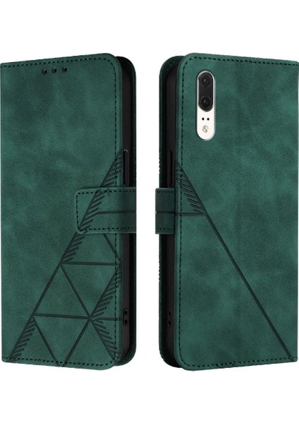 Huawei P20 Pu Deri Kredi Kartı Tutucu Flip Folio Kitap Cüzdan (Yurt Dışından)