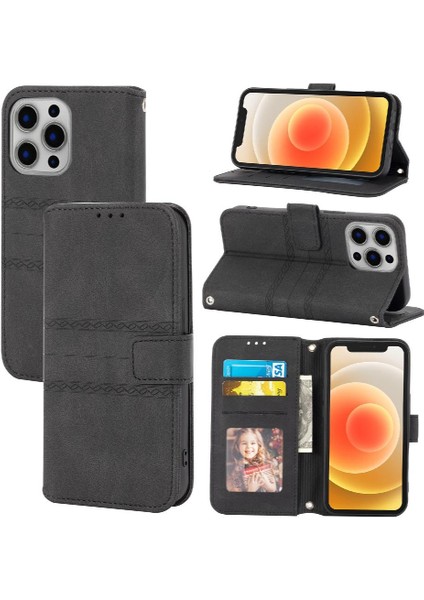 Iphone 13 Için Flip Case Mini Manyetik Kapatma Kickstand Cüzdan Kılıf Pu (Yurt Dışından)