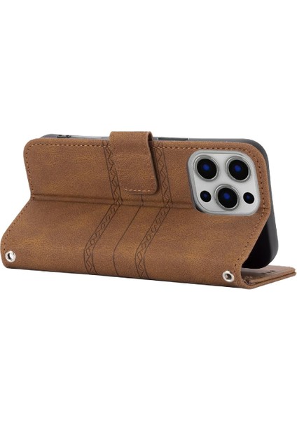Iphone 14 Için Flip Case Pro Max Manyetik Kapatma Kickstand Pu Deri (Yurt Dışından)
