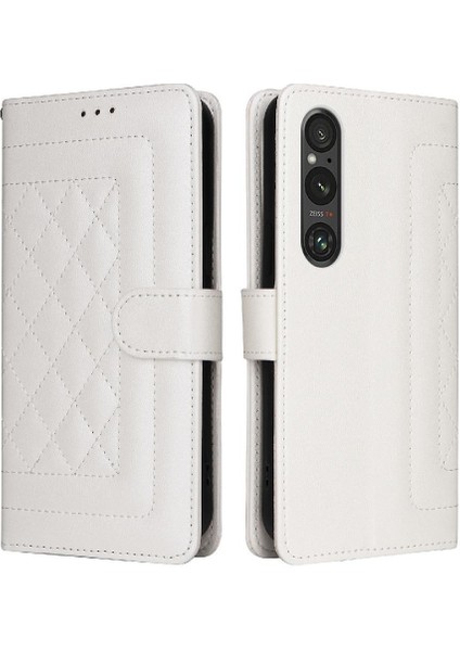 Sony Xperia 1 V Için Flip Case Deri Kılıf Kapak Çevirin Cüzdan Basit (Yurt Dışından)