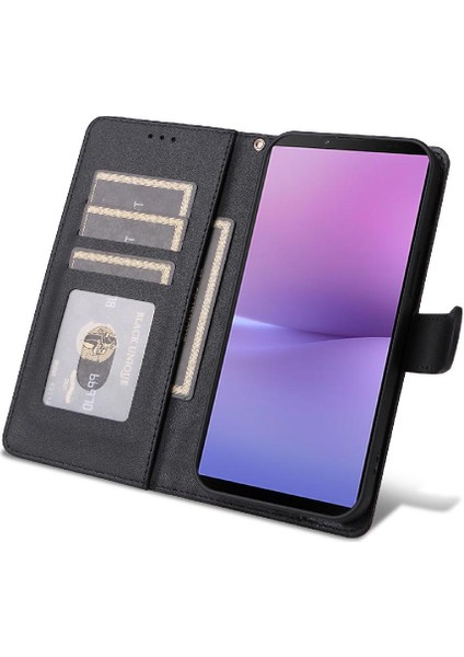 Sony Xperia 10 V Flip Kapak Için Flip Case Basit Iş Cüzdan Deri (Yurt Dışından)