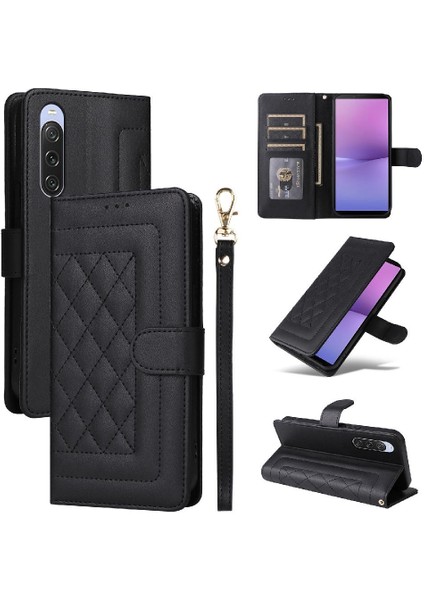 Sony Xperia 10 V Flip Kapak Için Flip Case Basit Iş Cüzdan Deri (Yurt Dışından)