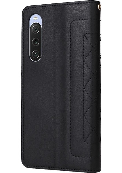 Sony Xperia 10 V Flip Kapak Için Flip Case Basit Iş Cüzdan Deri (Yurt Dışından)