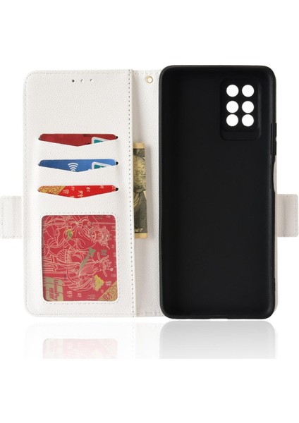 Infinix Not 10 Pro Cüzdan Kart Yuvaları Için Kılıf Tutucu Pu Deri Manyetik (Yurt Dışından)