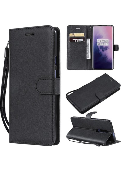 Oneplus 7 Pro Için Flip Case Kart Yuvası ile Yüksek Kaliteli Deri Iş (Yurt Dışından)