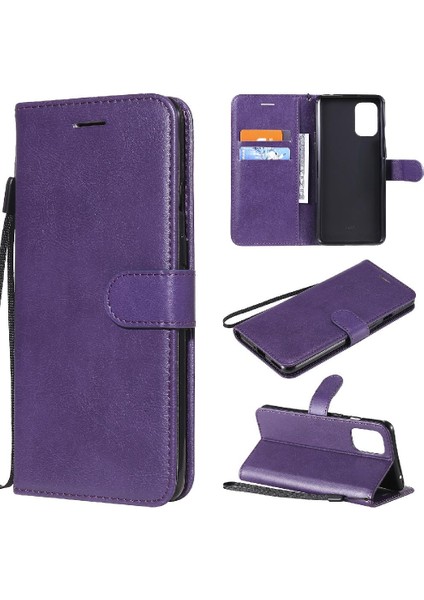 Oneplus 8t Için Flip Case Kart Yuvası ile Yüksek Kaliteli Deri Klasik Katı (Yurt Dışından)