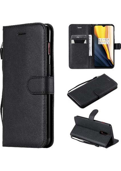 Kart Yuvası Klasik Düz Renk Yüksek Kalite ile Oneplus 7 Için Flip Case (Yurt Dışından)