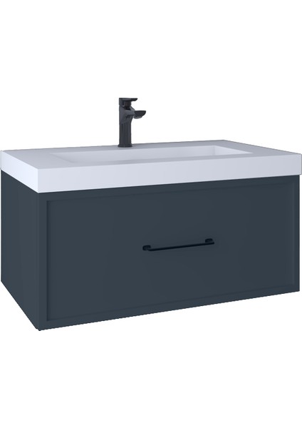 Frame 80 cm Lavabo Dolabı Blue Grey KB710020 fiyatları