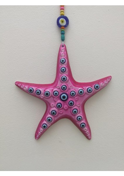 Dekoratif Nazar Boncuğu Süslemeli Deniz Yıldızı Duvar Süsü