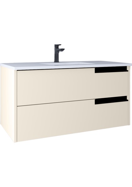 Eylül 80 cm Lavabo Dolabı Vanilla Grey KB100045