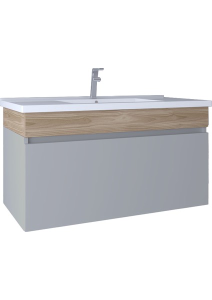 Harmony 100 cm Lavabo Dolabı Light Grey KB710017