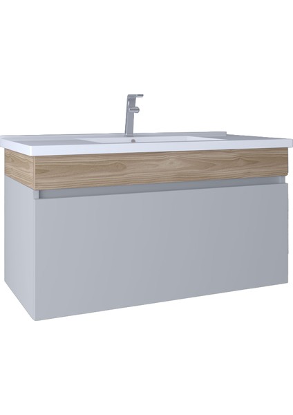 Harmony 100 cm Lavabo Dolabı Light Grey KB710017 fiyatları