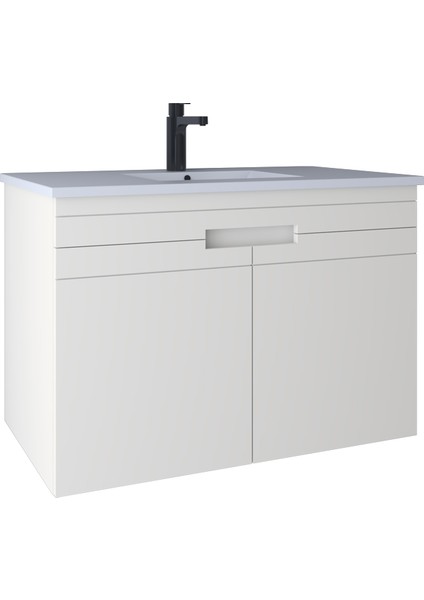 Meta 91 cm Lavabo Dolabı Kapaklı Bianco KB710060