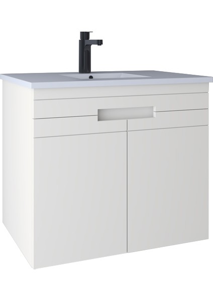 Meta 71 cm Lavabo Dolabı Kapaklı Bianco KB710057