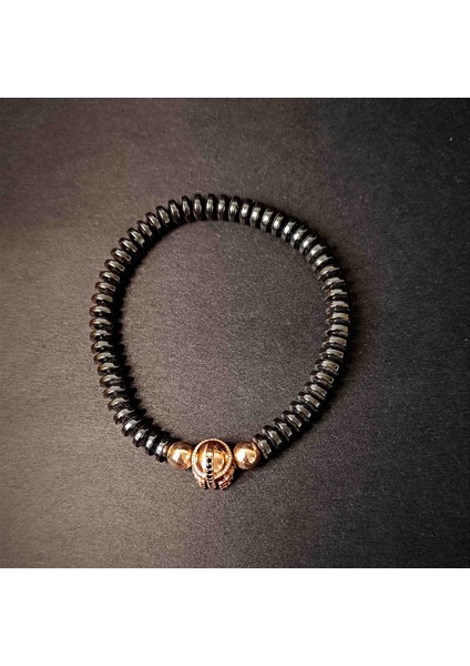 Hematit Kask Figürlü Doğal Taş Bileklik modelleri