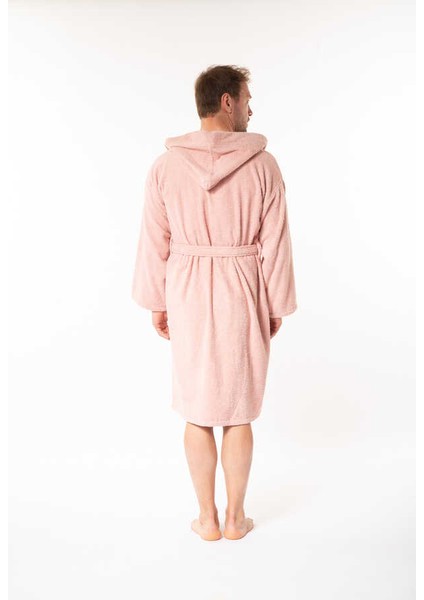 Colours Box Soft Kapüşonlu Erkek Bornoz Mısty Rose-2xl Beden
