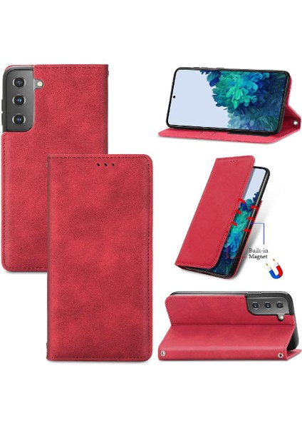 Samsung S22 Artı Flip Kapak Basit Iş Cüzdan Deri Kılıf (Yurt Dışından)