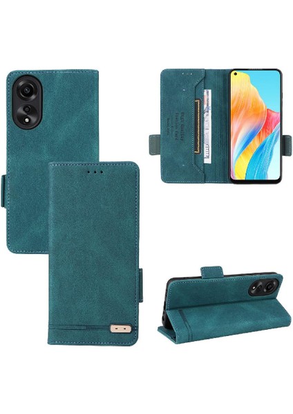 Oppo A78 4g Tam Koruma Deri Için Kılıf Folio Flip Case Kart Kapak (Yurt Dışından)