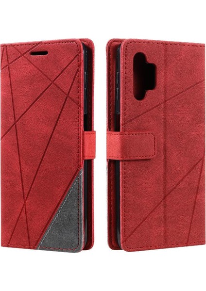 Samsung Galaxy A32 5g Pu Deri Manyetik Kart Tutucu Kickstand Için Kılıf (Yurt Dışından)