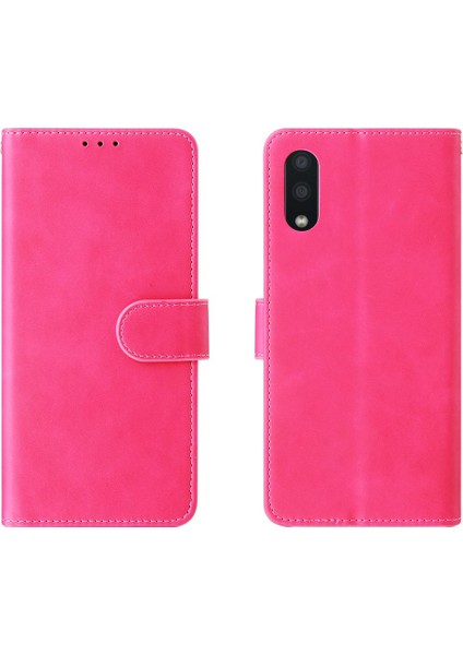 Samsung Galaxy A02/M02 Kart Ekleme Deri Folio Flip Case Için Kılıf (Yurt Dışından)