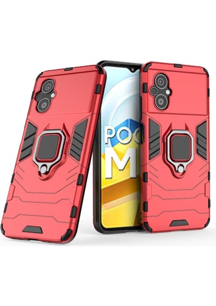 Xiaomi Poco M5 4g Kickstand 360 &deg; Dönen Halka Askeri Damla Kapak (Yurt Dışından)