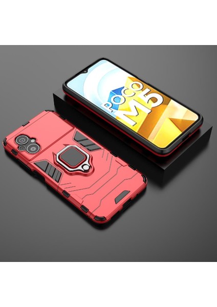 Xiaomi Poco M5 4g Kickstand 360 &deg; Dönen Halka Askeri Damla Kapak (Yurt Dışından) modelleri