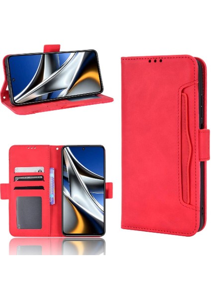 Xiaomi Poco X4 Pro 5g Için Kılıf Ayarlanabilir Ayrılabilir Kart Tutucu Manyetik Kapatma (Yurt Dışından)