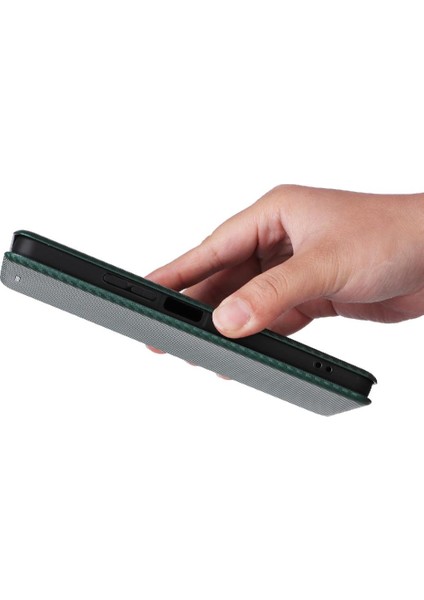 Kart Tutucu Kickstand ile Xiaomi Redmi A3 Manyetik Karbon Fiber Için Kılıf (Yurt Dışından) indirimleri
