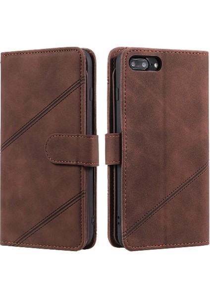 IPhone 8 Için Kılıf Artı Pu Deri Bileklik Manyetik Cüzdan Flip Folio (Yurt Dışından)