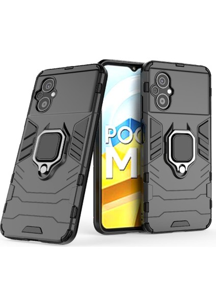 Xiaomi Poco M5 4g Kickstand 360 &deg; Dönen Halka Askeri Damla Kapak (Yurt Dışından)