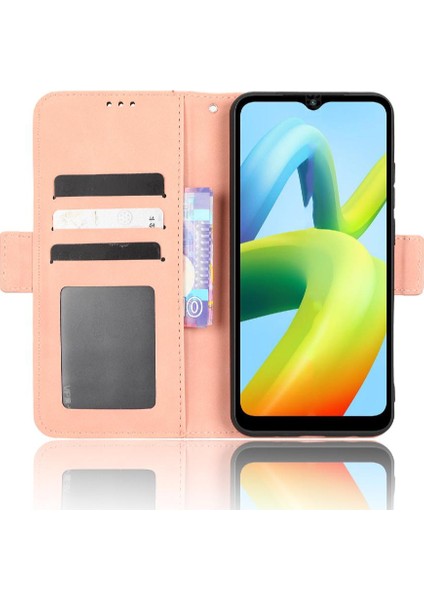 Xiaomi Redmi A2 Artı Ayarlanabilir Ayrılabilir Kart Tutucu Manyetik Kapatma Deri Cüzdan Kapak (Yurt Dışından)