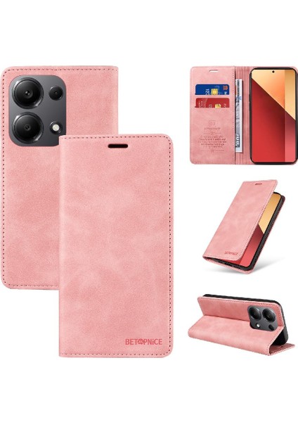 Xiaomi Redmi Için Not 13 Pro 4g Manyetik Folio Cüzdan Koruyucu Pu (Yurt Dışından)
