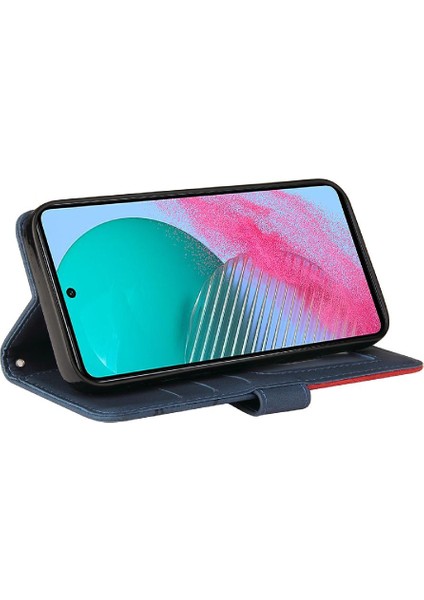 Samsung Galaxy M54 Kickstand Koruyucu Pu Deri Flip Folio Için Kılıf (Yurt Dışından)