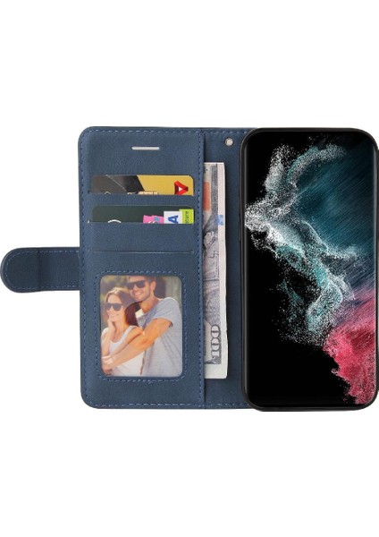 Samsung Galaxy S22 Ultra Kart Yuvası Standı Iki Renkli Pu Flip (Yurt Dışından) fırsatları