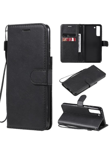 Kart Yuvası ile Samsung Galaxy S21 Fe Klasik Düz Renk Için Flip Case (Yurt Dışından)