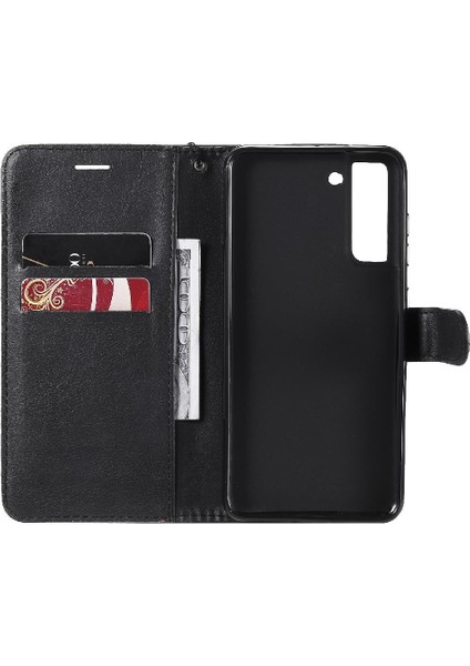 Kart Yuvası ile Samsung Galaxy S21 Fe Klasik Düz Renk Için Flip Case (Yurt Dışından)