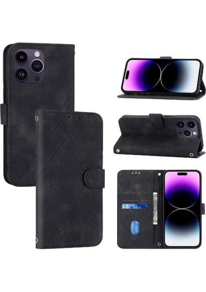 Iphone 13 Için Filp Durumda Pro Max Anti Scratch Kickstand Tam Koruma Pu (Yurt Dışından)