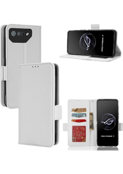 Asus Rog Telefon 7 Için Kılıf Yan Toka Cüzdan Kart Yuvaları Tutucu Manyetik Pu (Yurt Dışından) modelleri