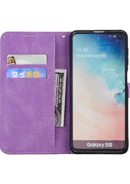 Samsung Galaxy S10 Flip Telefon Kılıfı Deri Cüzdan Kickstand (Yurt Dışından) modelleri