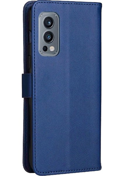 Oneplus Nord 2 5g Için Flip Case Kart Yuvası ile Klasik Düz Renk Yüksek (Yurt Dışından)