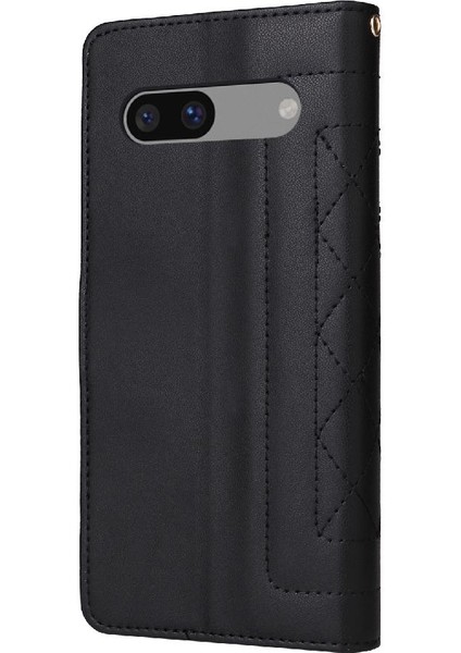 Google Pixel 7A Darbeye Dayanıklı Basit Iş Deri Çanta Için Flip Case (Yurt Dışından)