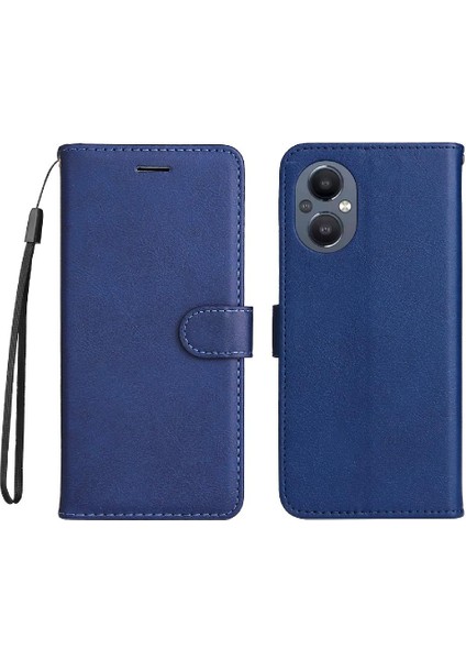 Kart Yuvası Klasik Düz Renk Telefon ile Oneplus Nord N20 5g Için Flip Case (Yurt Dışından)