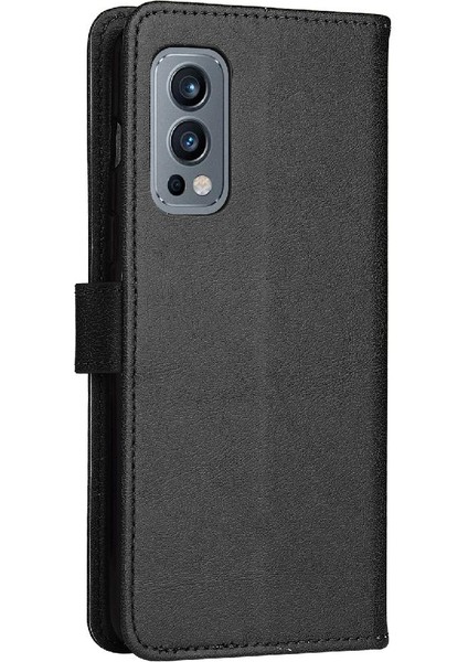 Oneplus Nord 2 5g Için Flip Case Kart Yuvası ile Klasik Düz Renk Yüksek (Yurt Dışından)