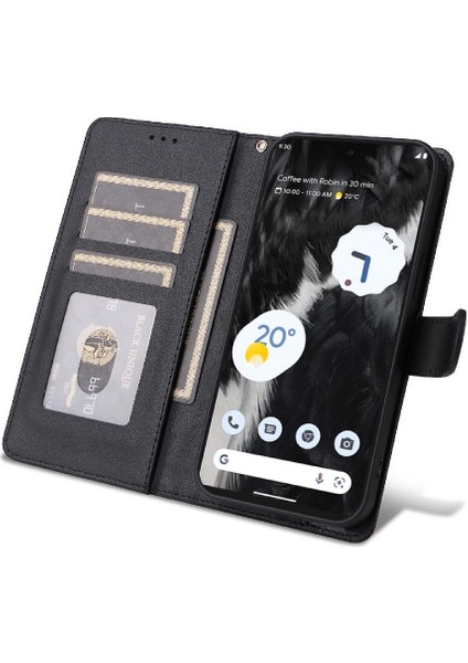 Google Piksel 7 Pro Deri Kılıf Için Flip Case Basit Iş Flip Kapak (Yurt Dışından)