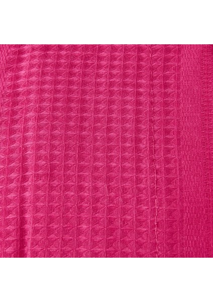 Soft Çocuk Waffle Bornoz - Pembe - 8-10 Yaş