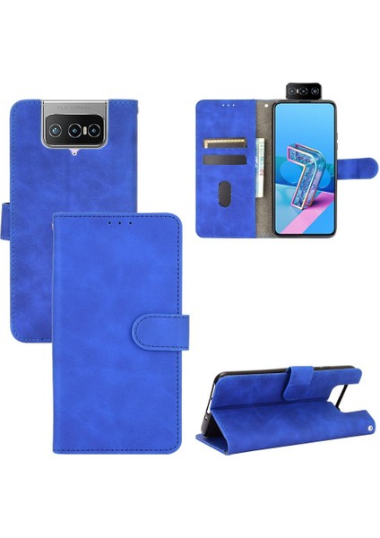 Kart Tutucu Kickstand Deri ile Asus Zenfone 7 Pro ZS671KS Için Kılıf (Yurt Dışından)