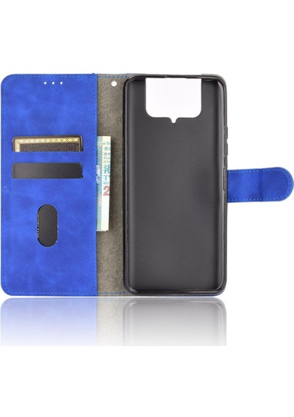 Kart Tutucu Kickstand Deri ile Asus Zenfone 7 Pro ZS671KS Için Kılıf (Yurt Dışından)